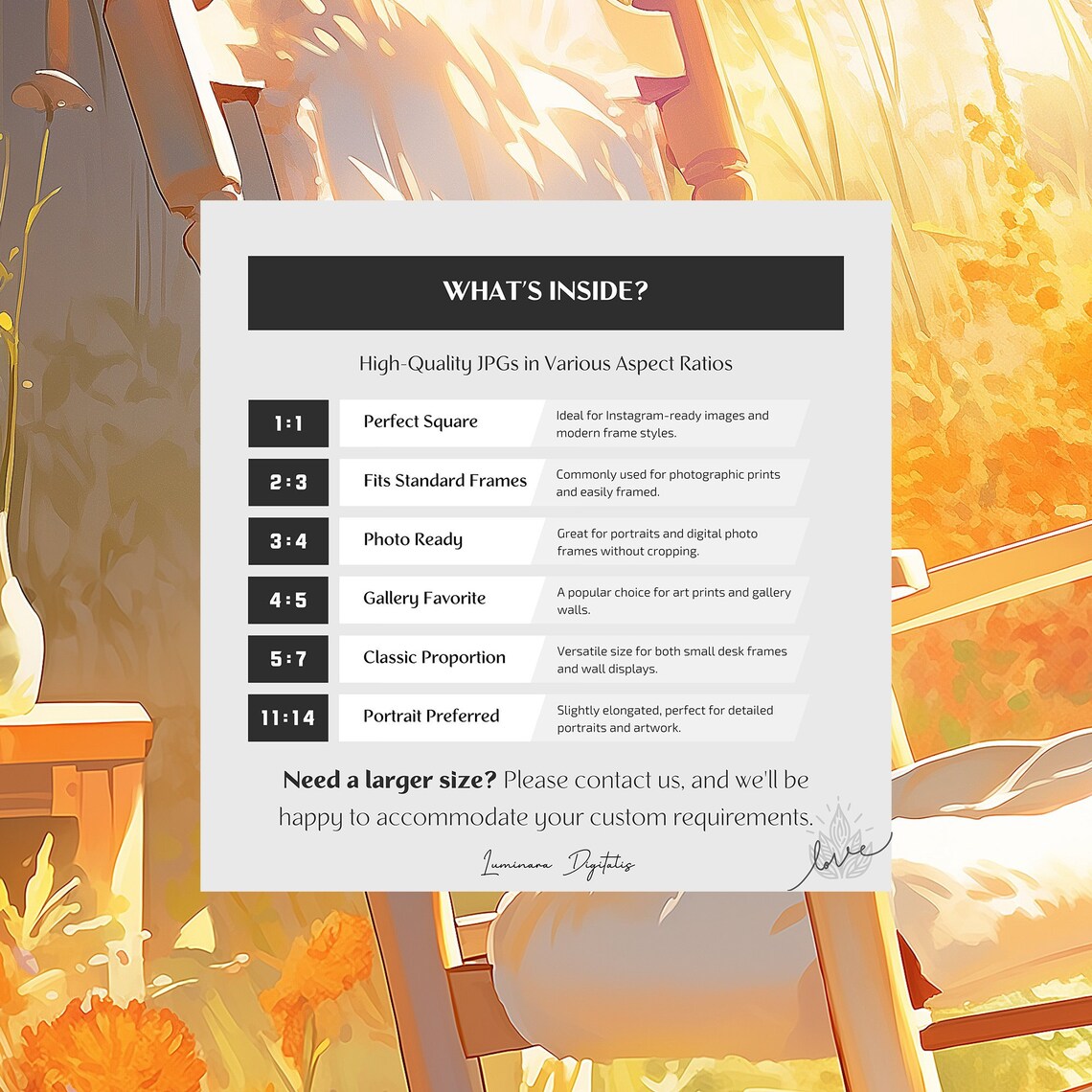 Sunlit Porch Rocking Chair Autumn Flowers Cozy Watercolor Poster - Image 2