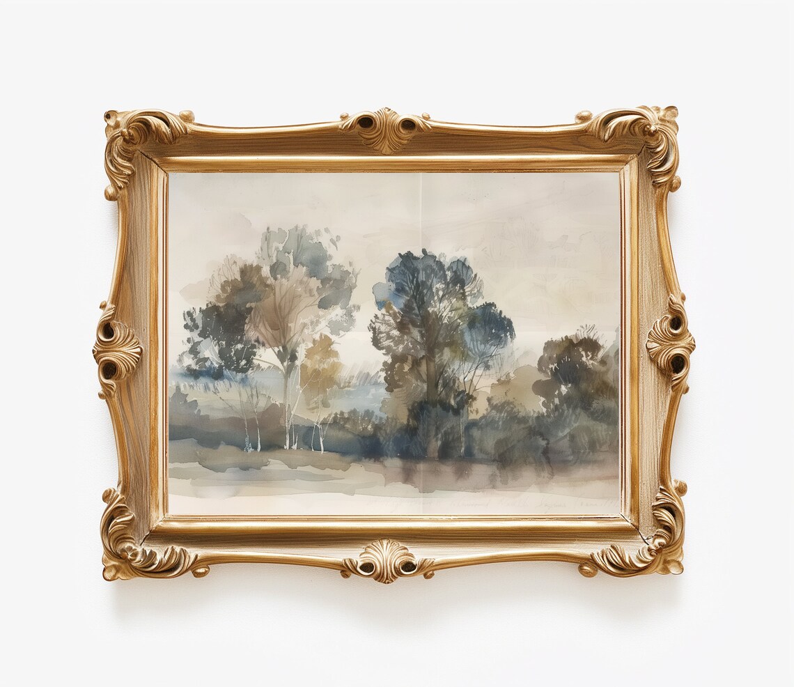 Muted Landscape, Vintage Rustic Landscape Poster - Image 2