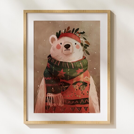 Festive Bear Holiday Spirit, Winter Wildlife
