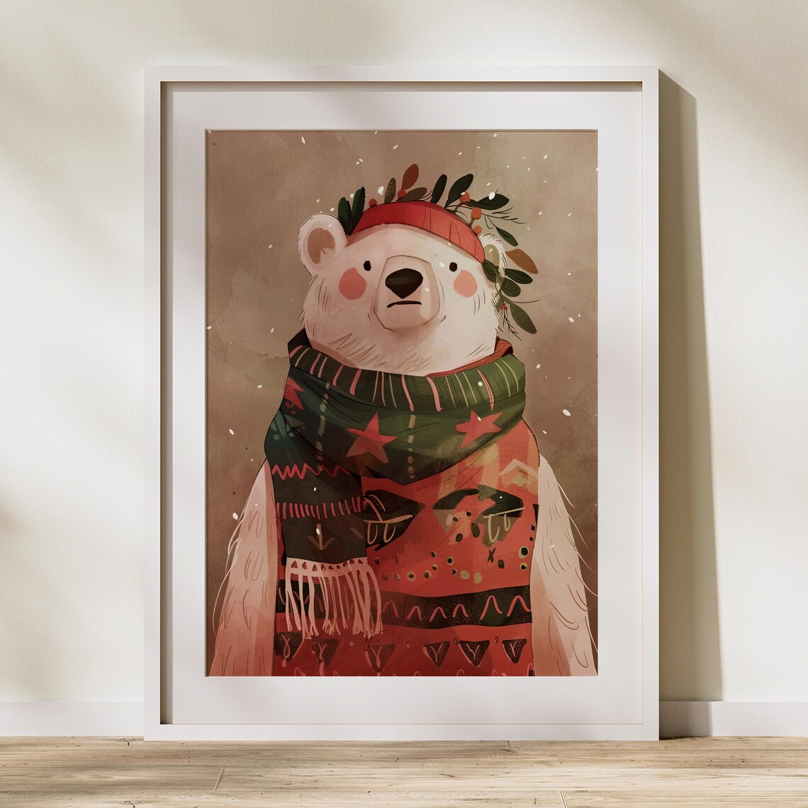 Festive Bear Holiday Spirit, Winter Wildlife - Image 2