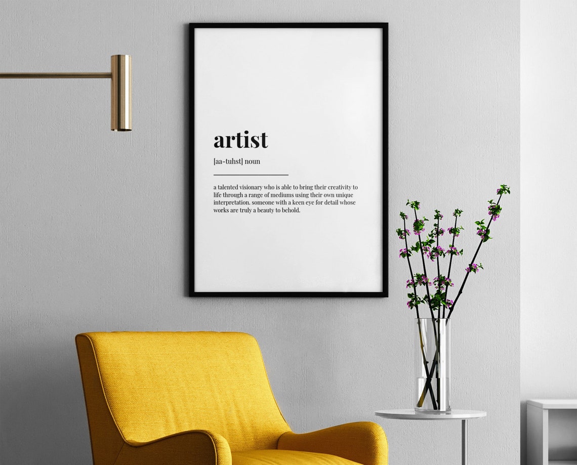 Artist Meaning Print Wall Art Gift For Artist Definition Print Quote Print Print - Image 3
