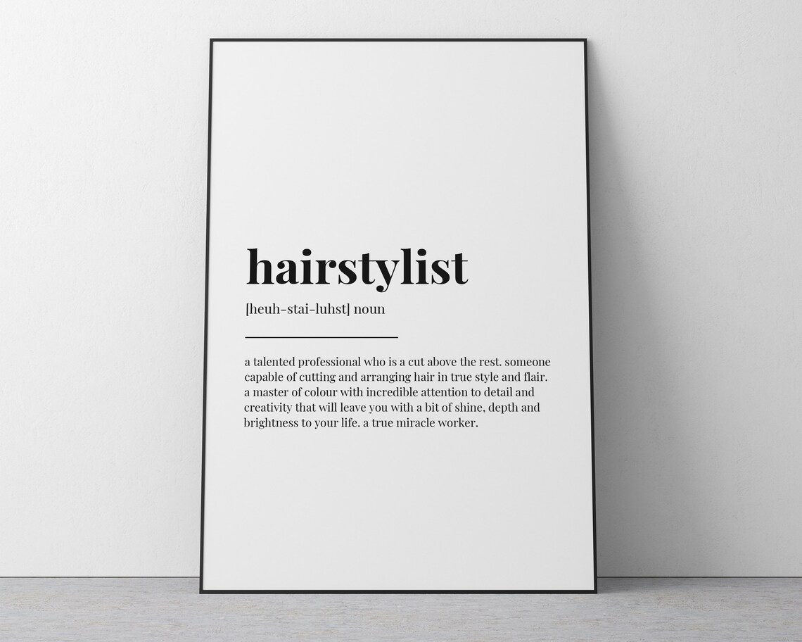 Hairstylist Definition Art Print, Hair Salon Quote - Image 2