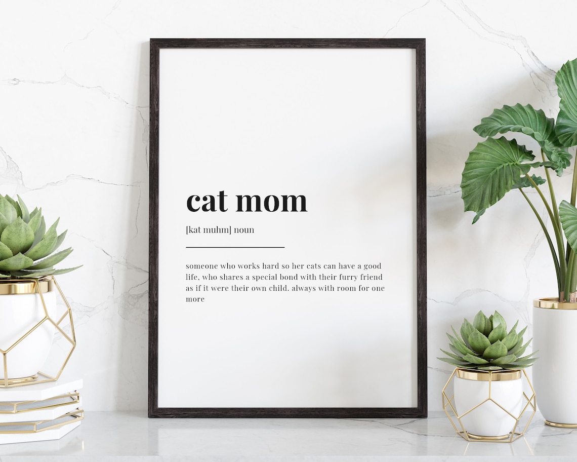 Cat Mom Definition Meaning, Cat Lover Gift - Image 2