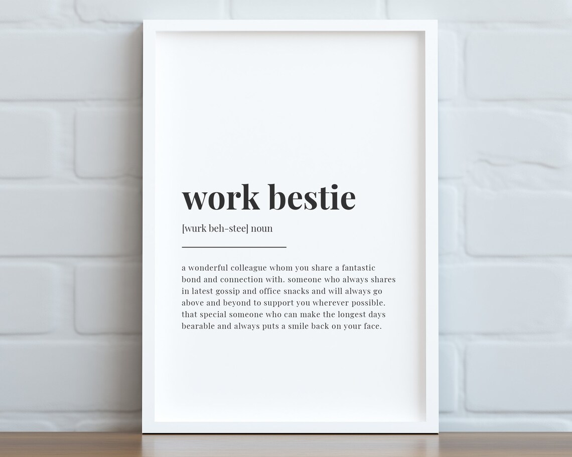 Work Bestie Meaning, Gift Print - Image 2