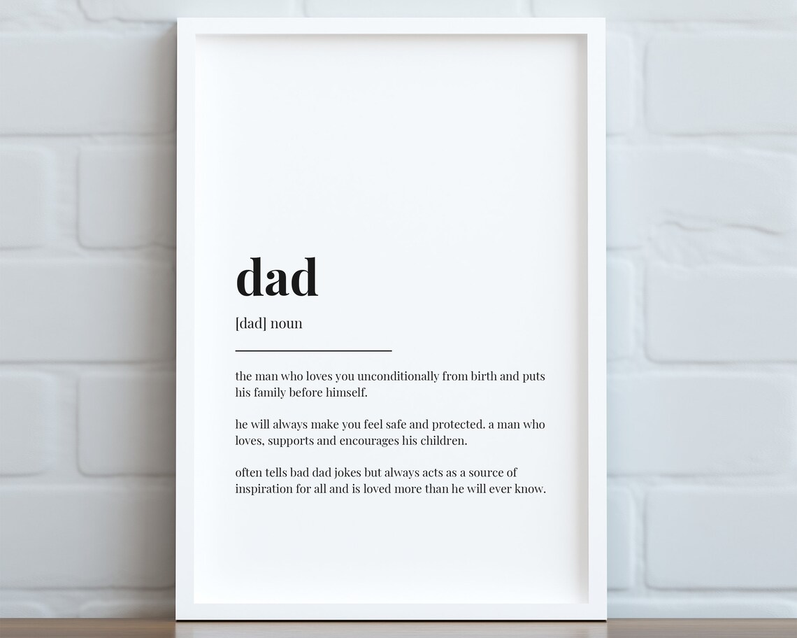 Dad Definition Meaning Wall Art, Father's Day Print - Image 2