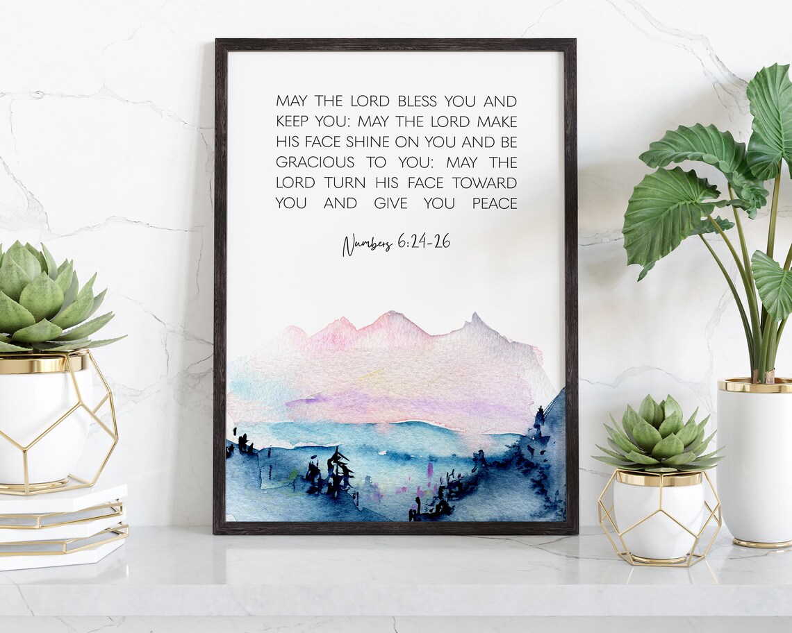 Numbers 6:24-26 Scripture, Christian Home Decor - Image 2