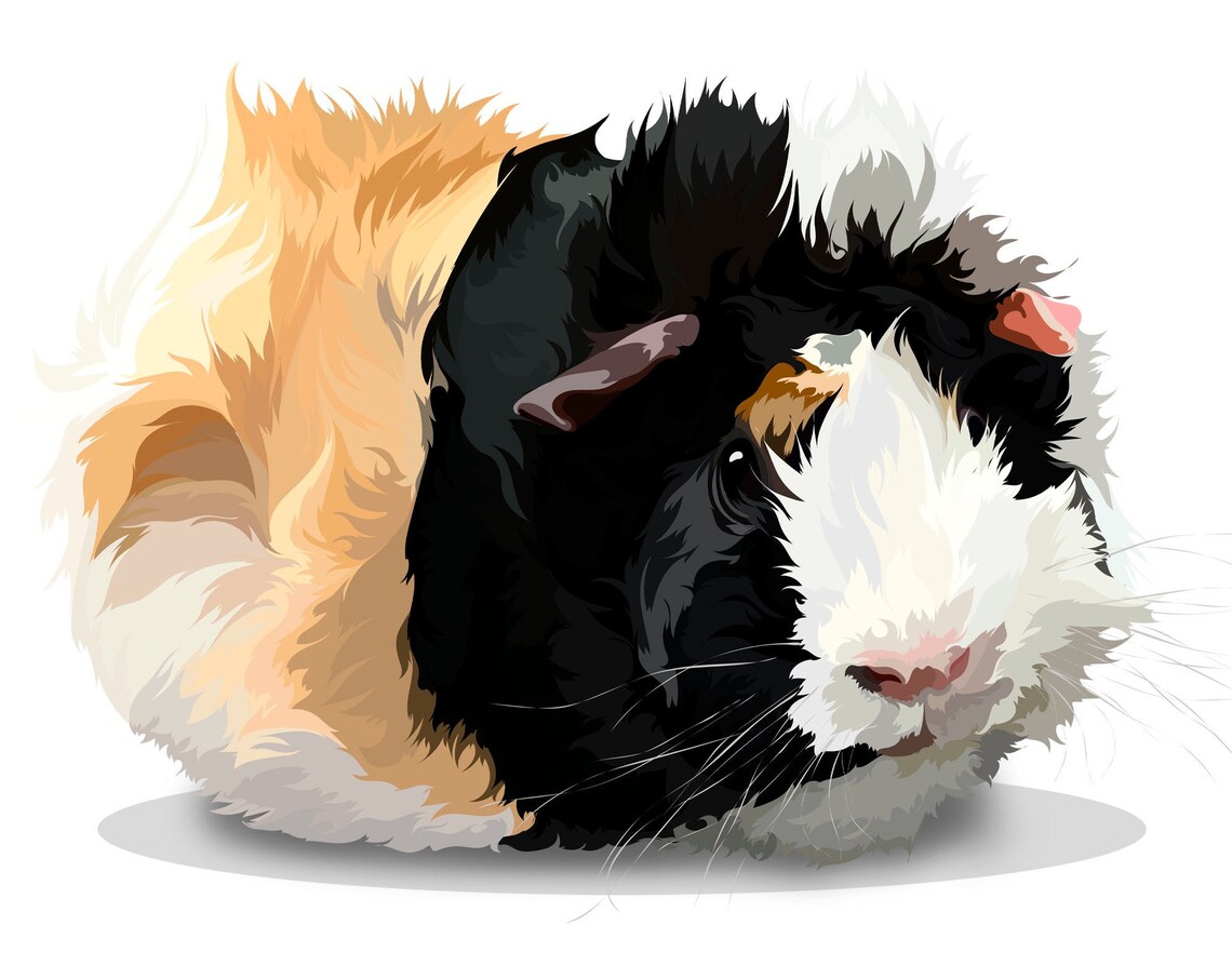 Regal Custom Guinea Pig Portrait Royal Pet Painting Gift Wall Art