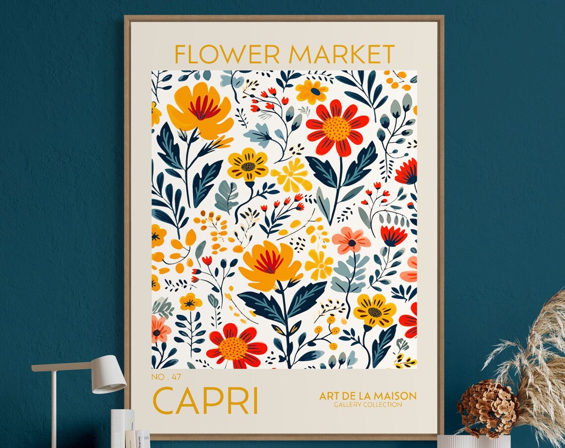 Flower Market Print, Botanical Floral Decor - Image 5