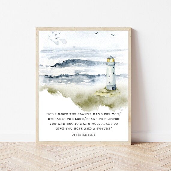 Jeremiah 2911 For I Know The Plans Have You Graduation Gift Ideas Confirmation Gifts Bible Verse Wall Art College Grad