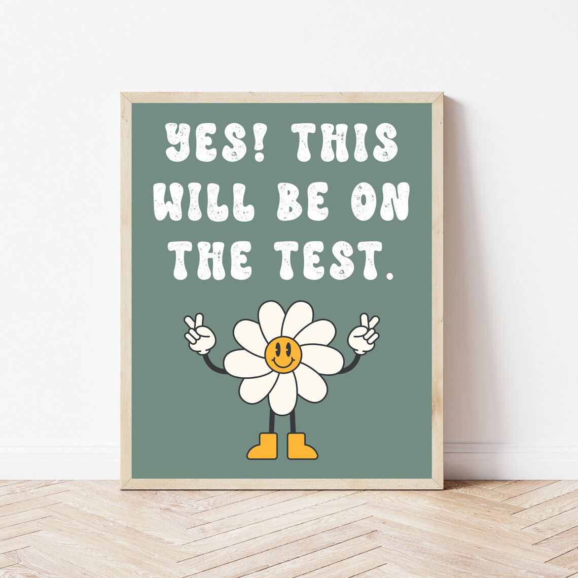 Retro Math Classroom Poster, Groovy Class Decor