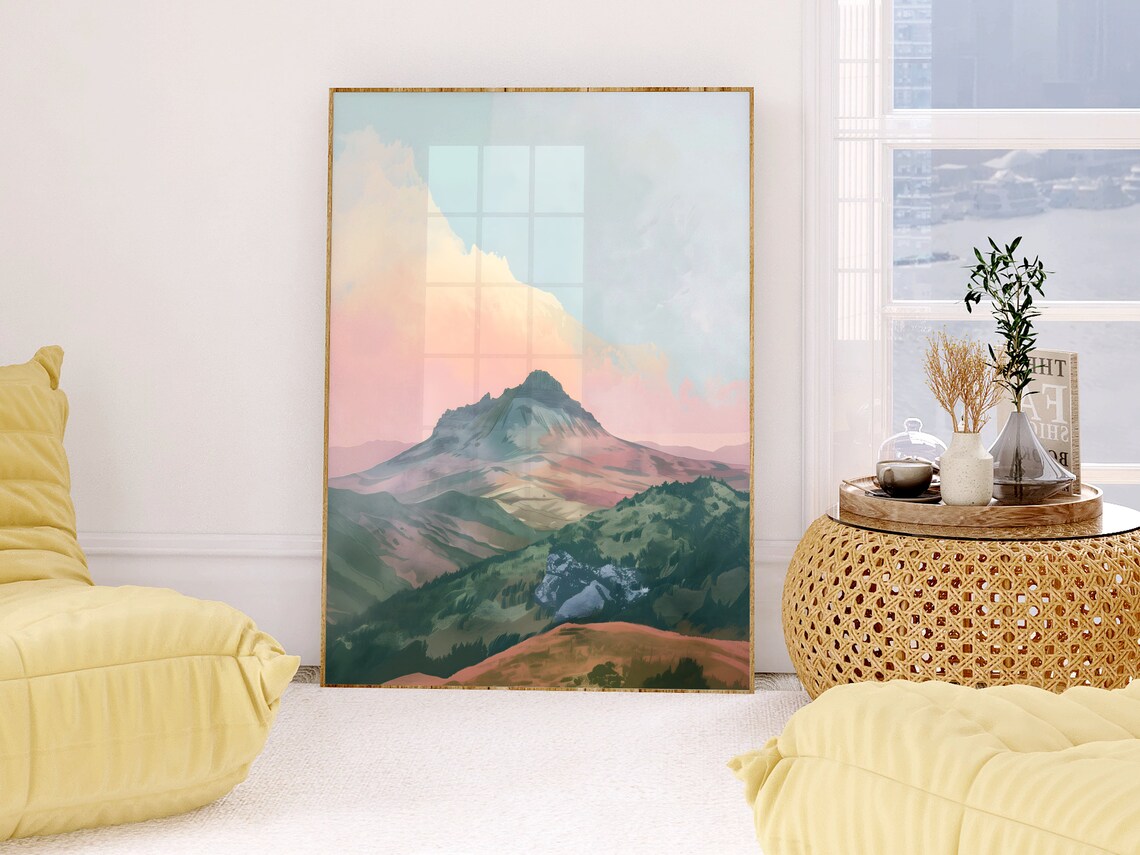 Glencoe Scottish Highlands Travel Poster, Minimal Landscape - Image 2