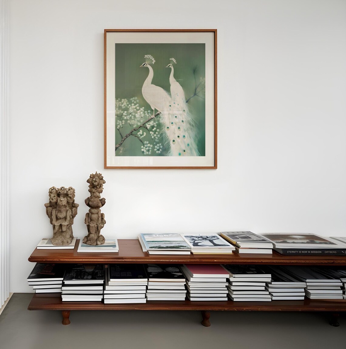 White Peacock Vintage Japanese Bird Art Poster Print - Image 2