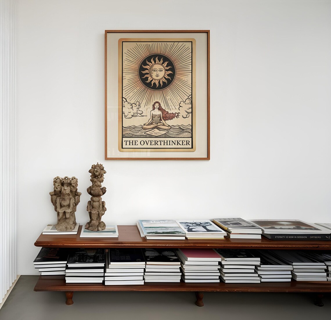 Overthinker Tarot Card Humor Poster, Boho Decor - Image 3