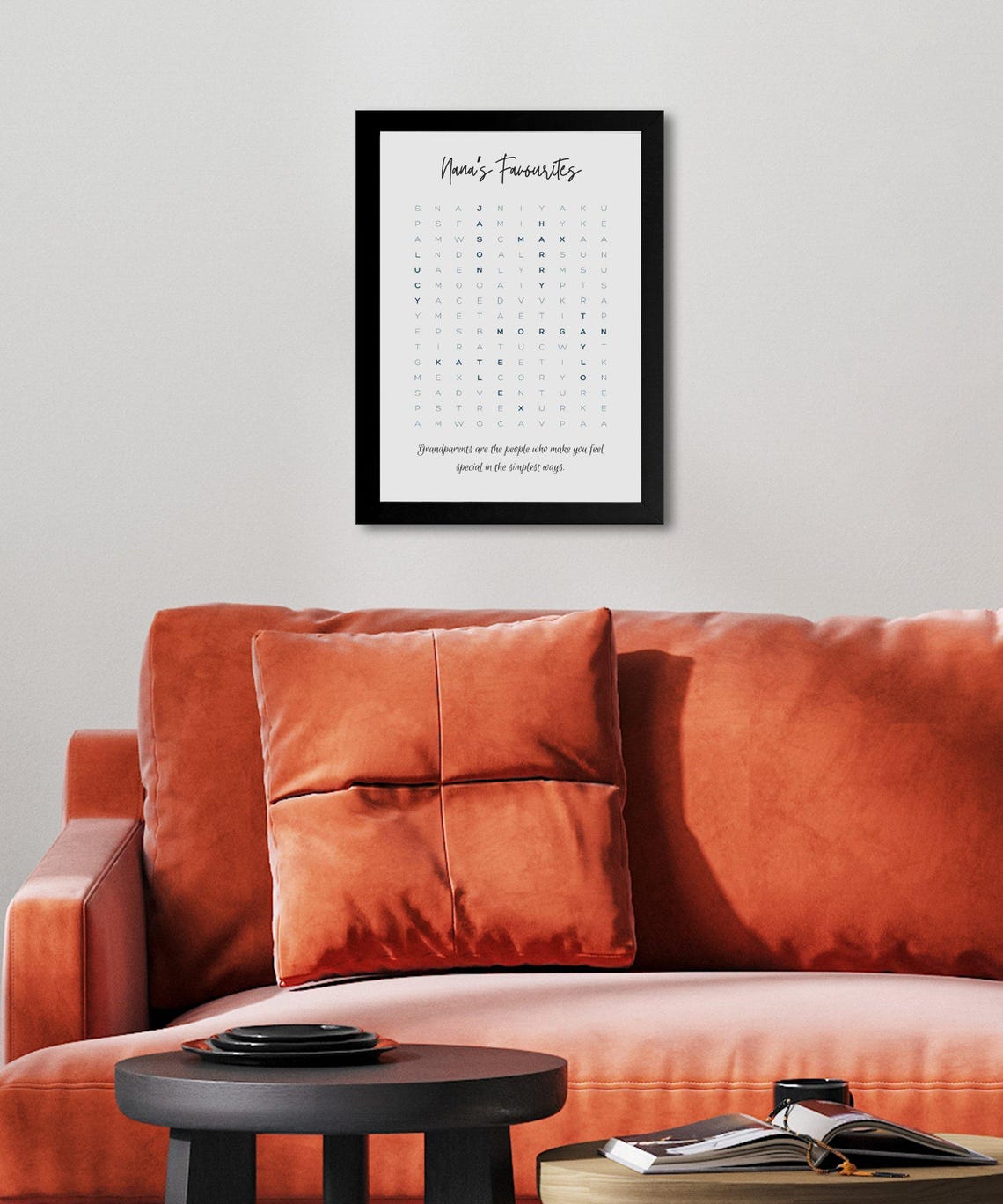 Nana Favourites Personalized Word Search Puzzle Family Gift Poster - Image 2