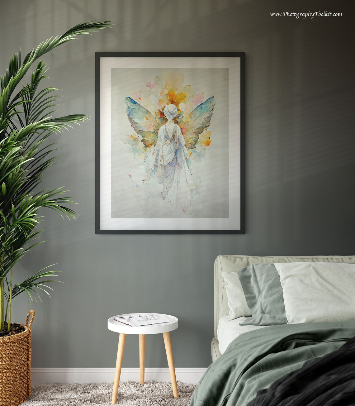Guardian Angel Artwork Print, Spiritual Angel Wings - Image 3
