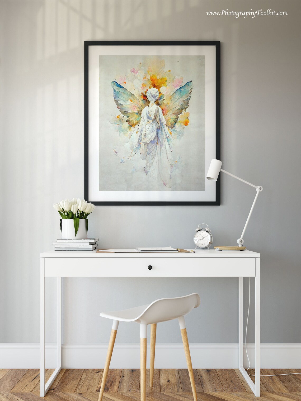 Guardian Angel Artwork Print, Spiritual Angel Wings - Image 2