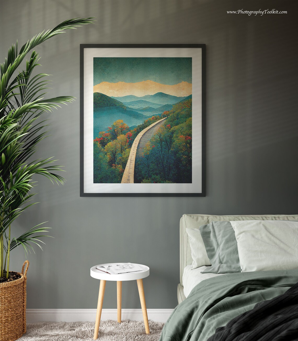 Blue Ridge Parkway Winding Autumn Road Scenic Mountain Poster - Image 3