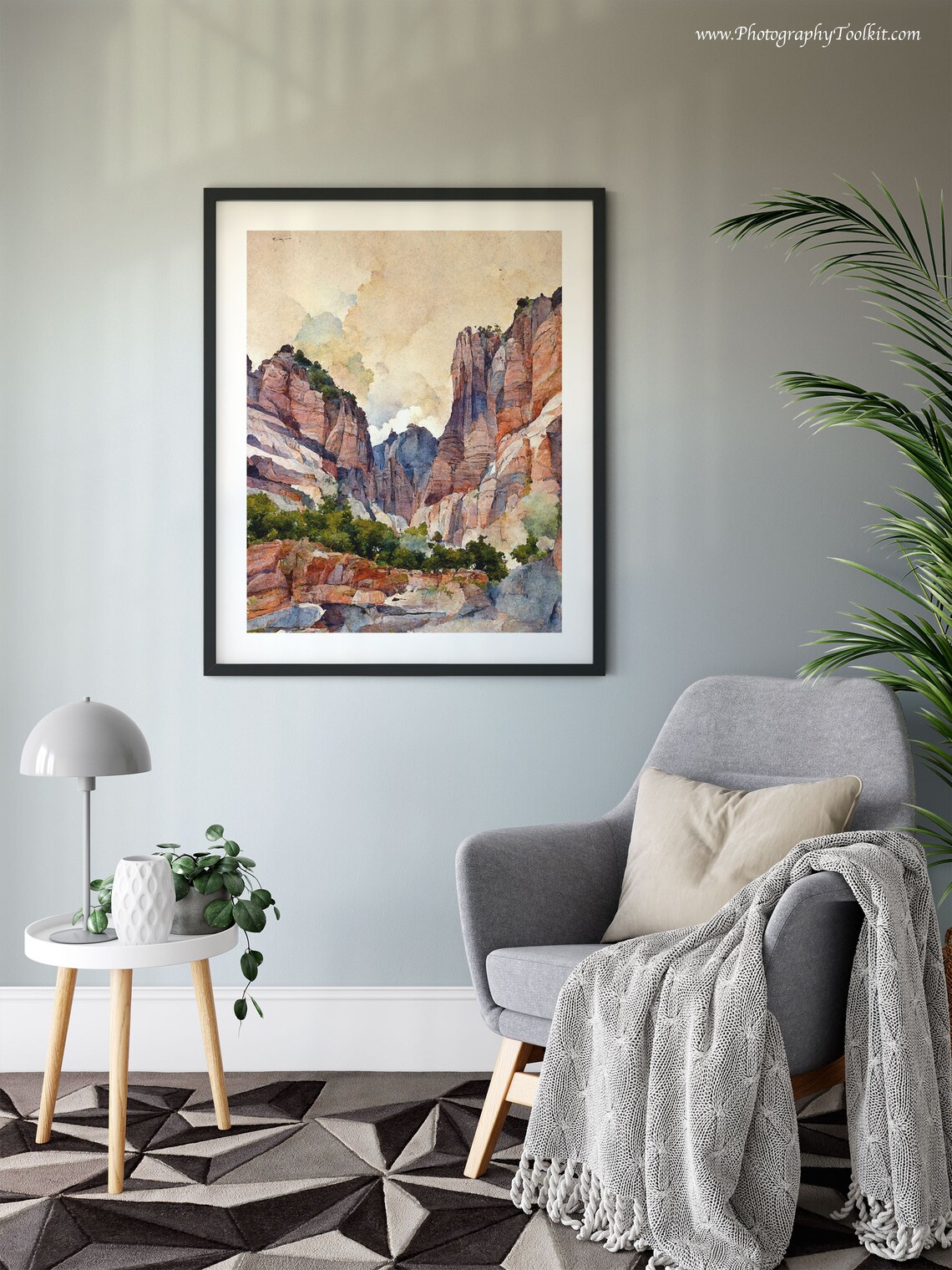 Zion Canyon Print, Boho Western Desert Poster - Image 6