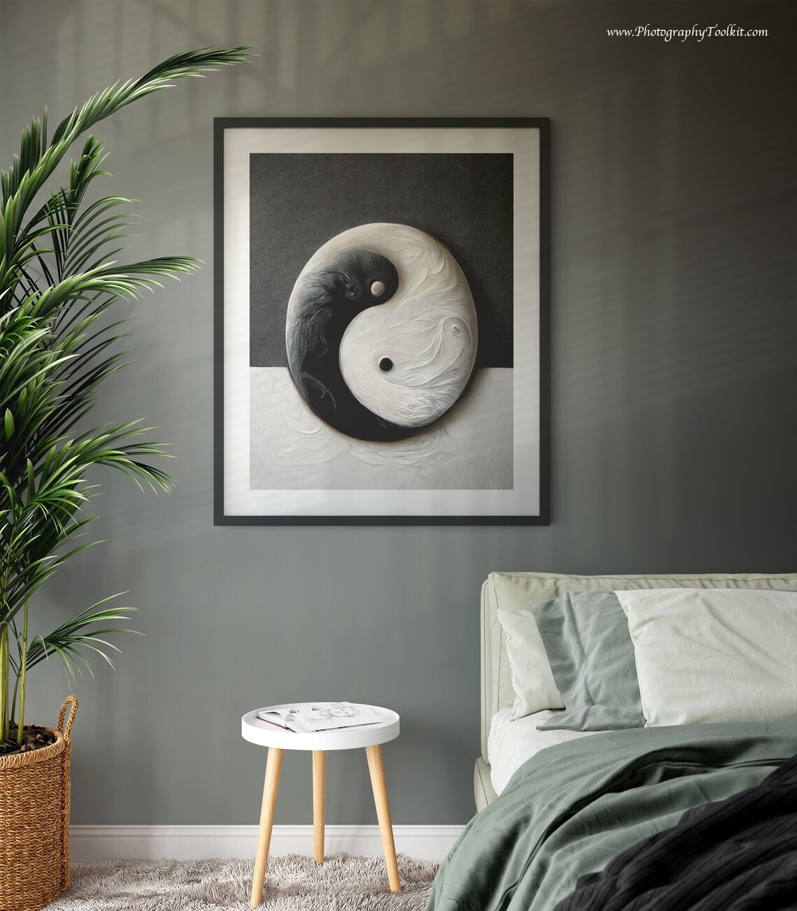 Yin Yang Black White Balance Symbol Minimal Zen Harmony Poster - Image 3