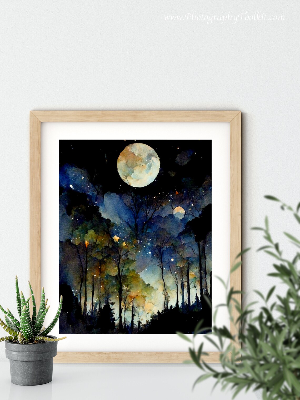 Night Sky Print Starry Night Star Patterns Star Poster Full Moon Magic Star Chart Poster Moon And Star Decoration Moon Art - Image 5