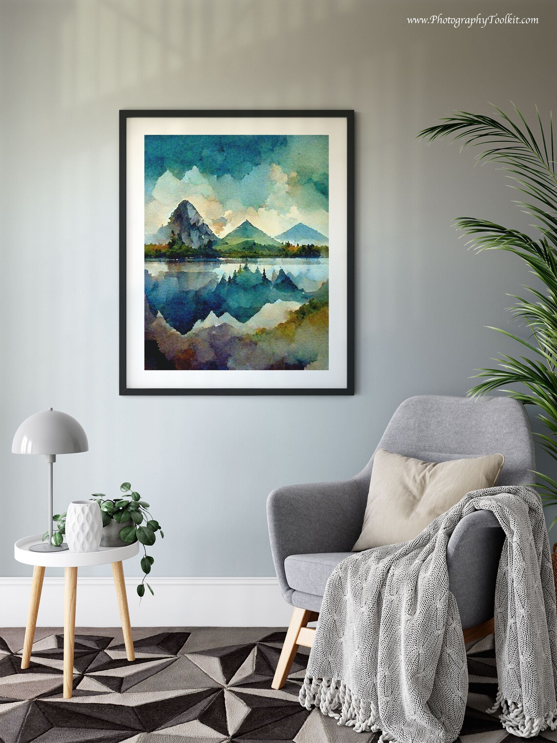 Winter Forest Landscape Art Print, Rustic Pine Trees - Image 6