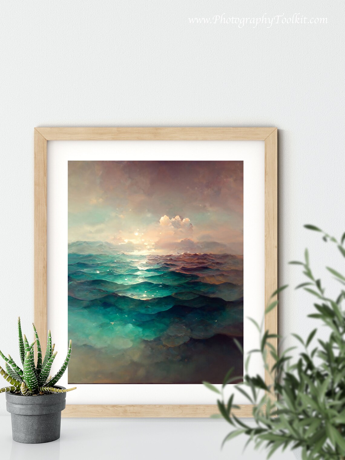 Ocean Waves Art Print, Soft Coastal Landscape - Image 5