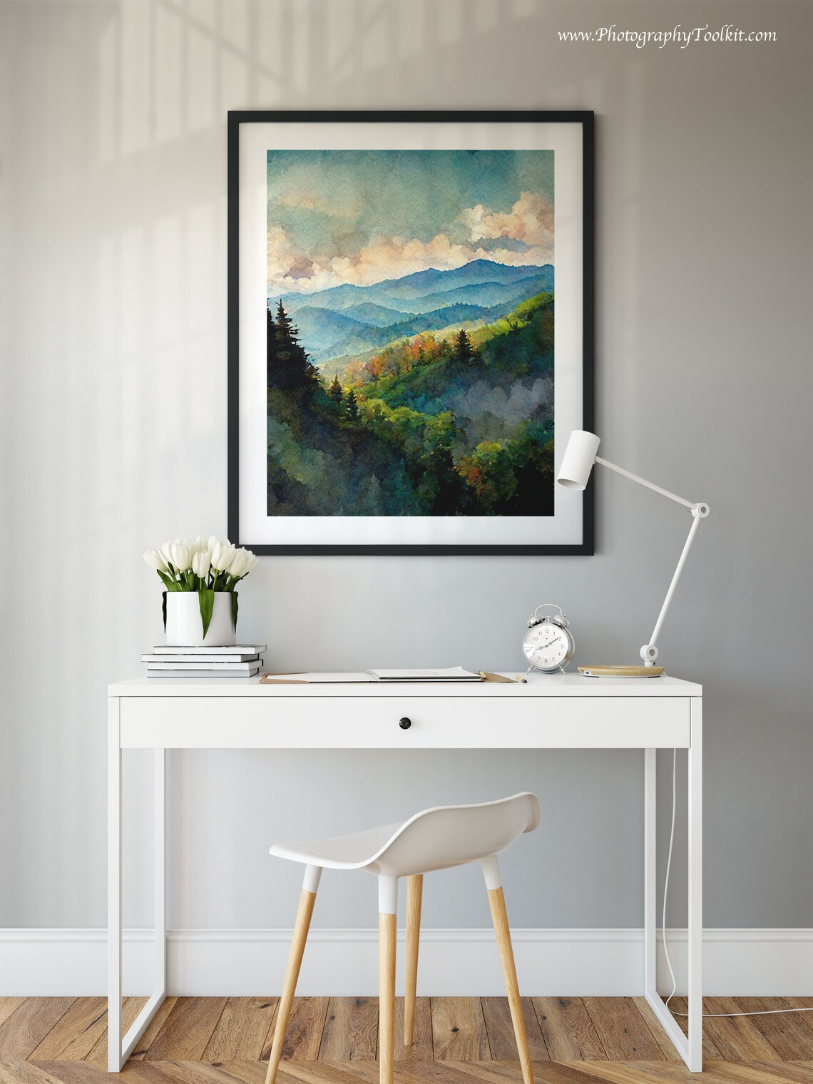 Great Smoky Mountains Art Print, Landscape Poster - Image 2
