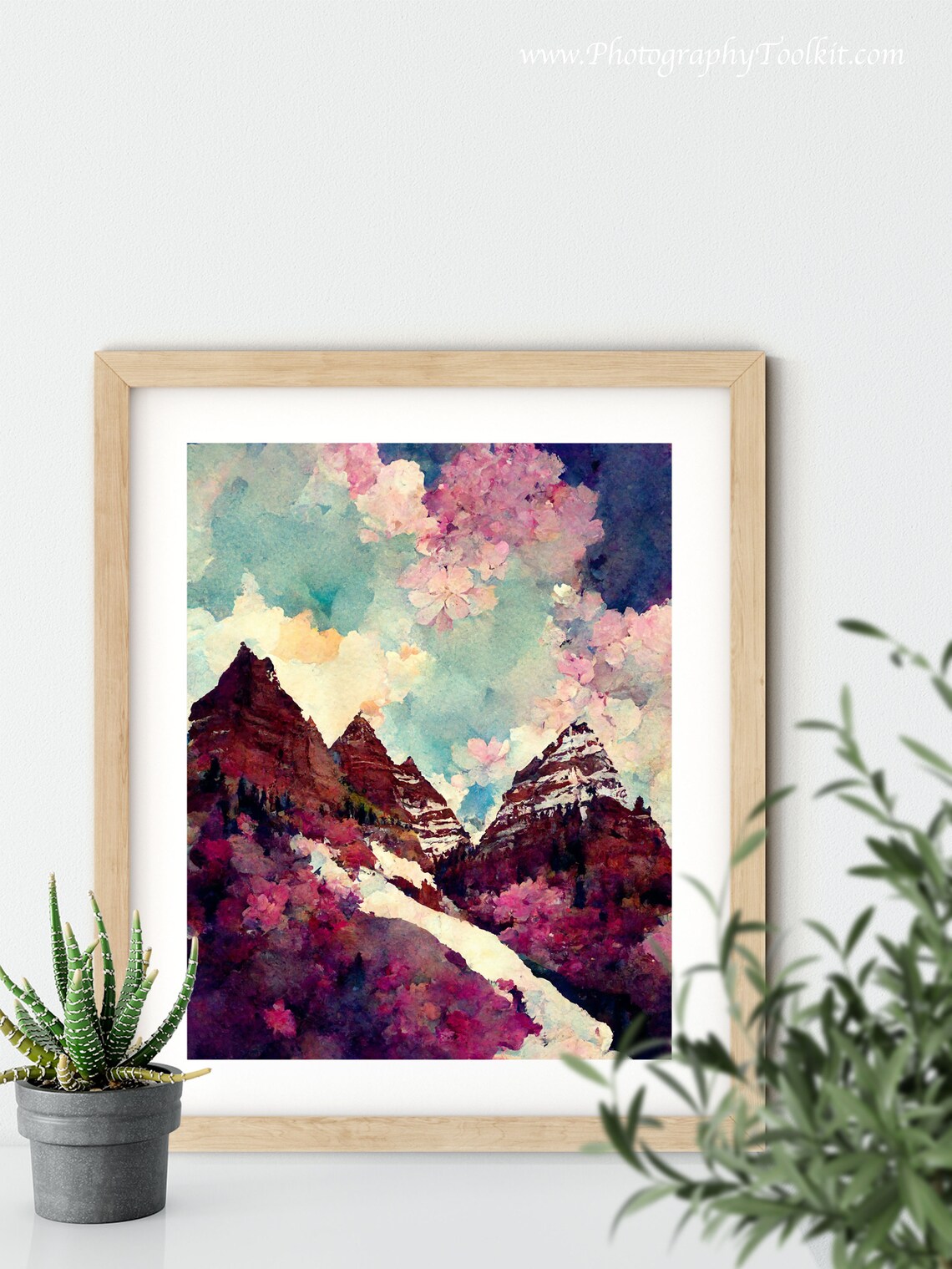 Maroon Bells Art Print, Colorado Mountain Landscape - Image 5