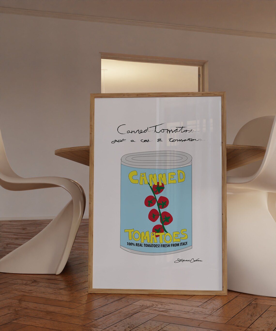Canned Tomatoes Vintage Italian Kitchen Art Print