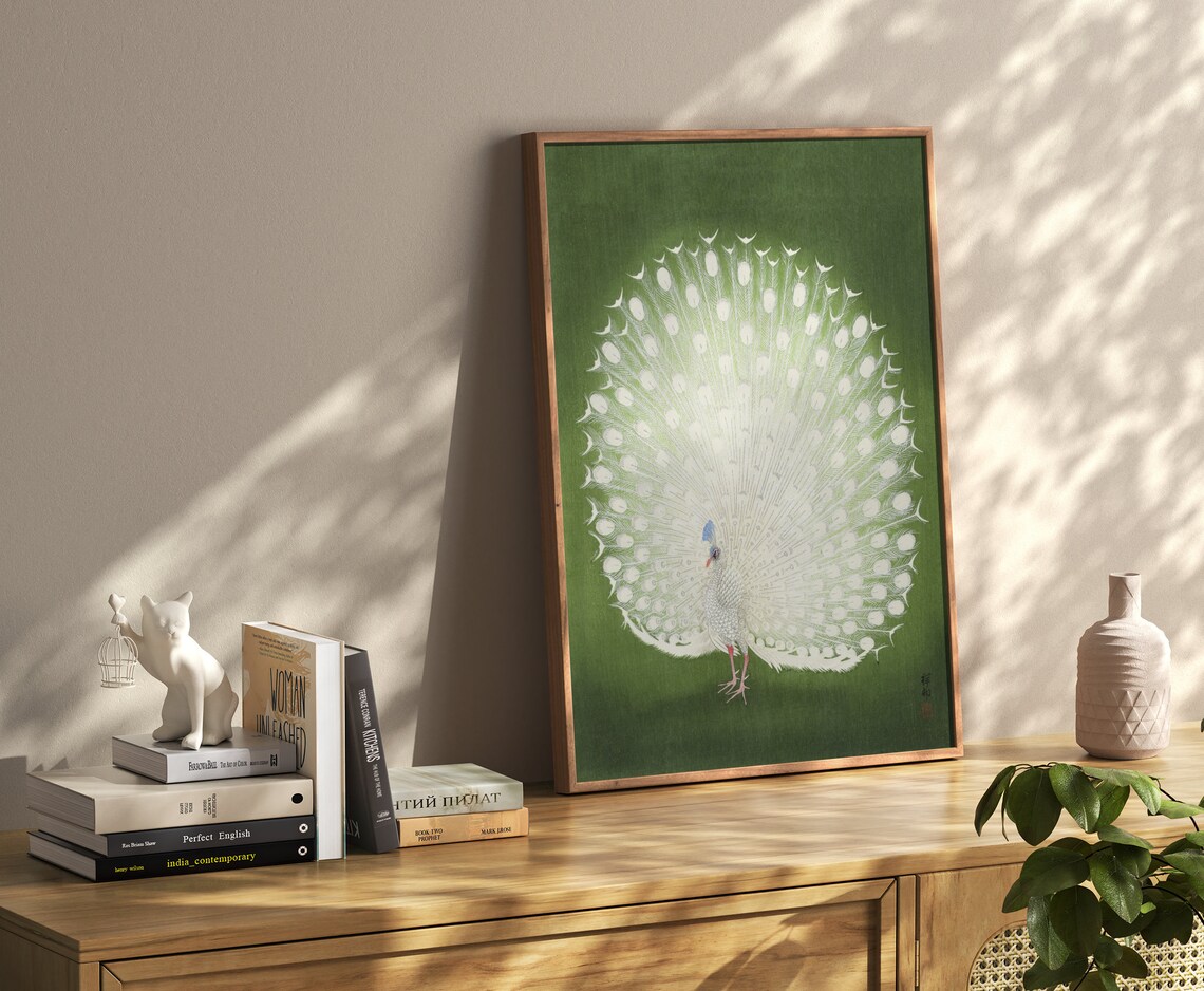 Peacock Painting, Vintage Japanese Illustration - Image 2