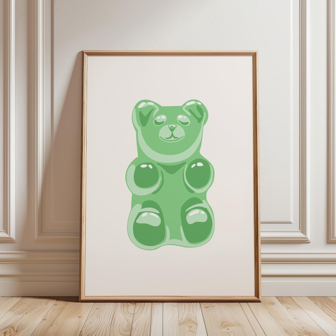 Gummy Bear Green Print, Y2K Preppy Room Art Print