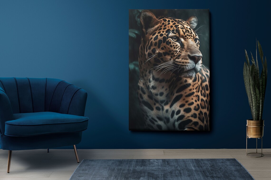 Tiger Wall Art Print, Big Cat Animal Painting - Image 3