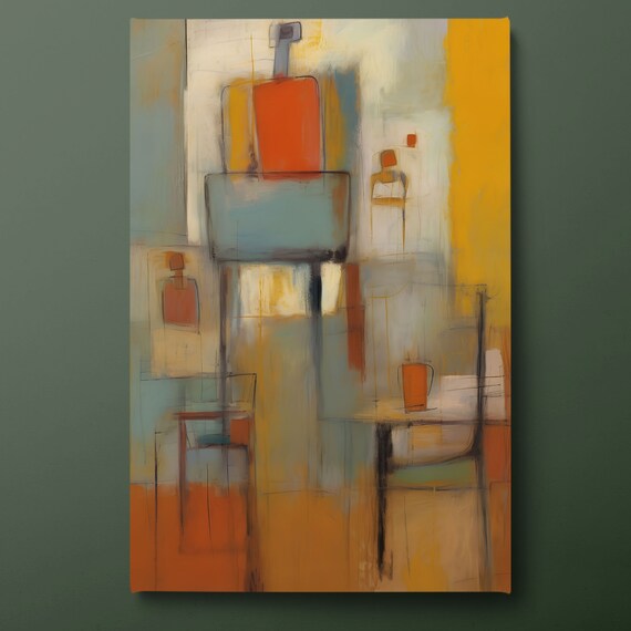 Yellow Orange Mark Rothko Wall Art Colorful Abstract Print Modern Reproduction Painting Ready To Hang