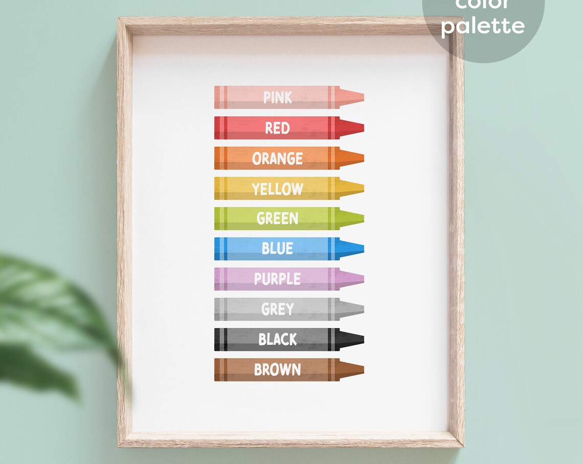 Colors Educational Poster, Classroom Learning Art Print - Image 7