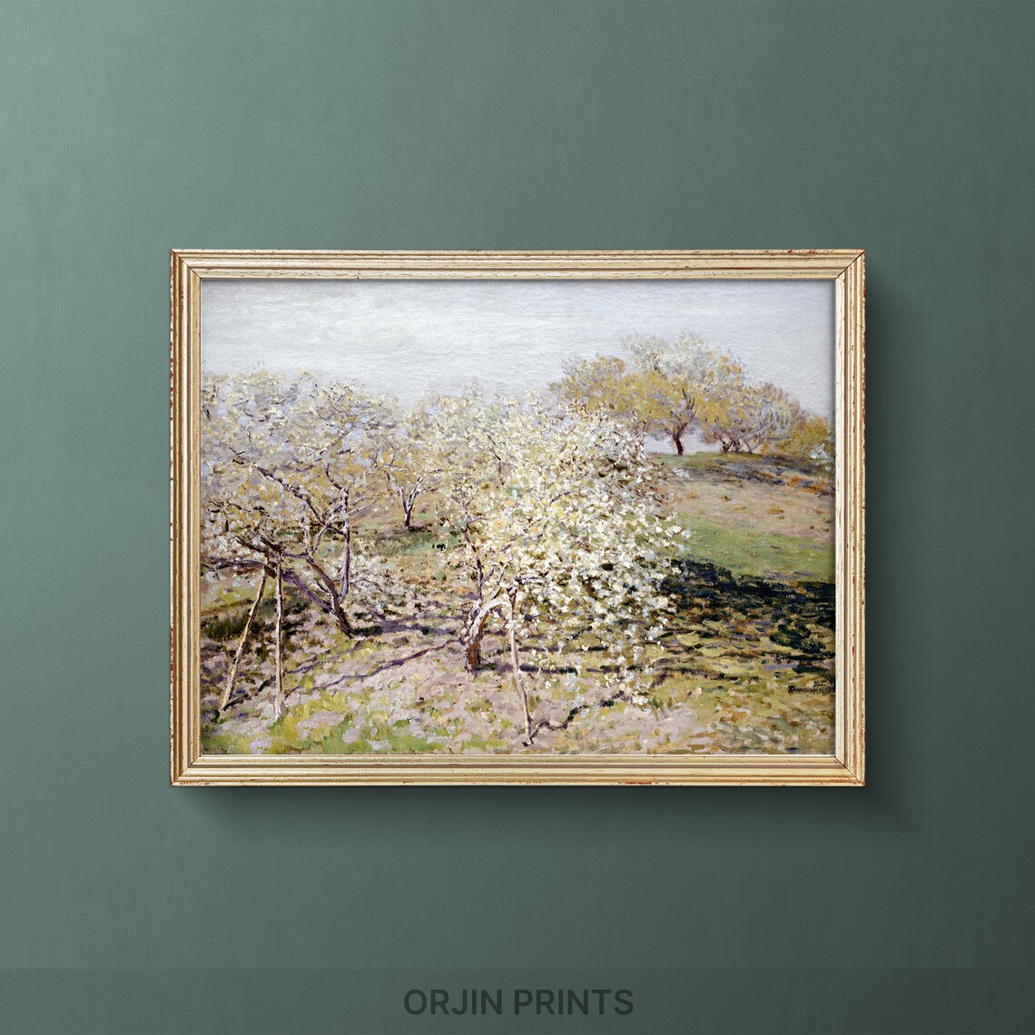 Spring Blossoms Art Print, Floral Orchard Decor
