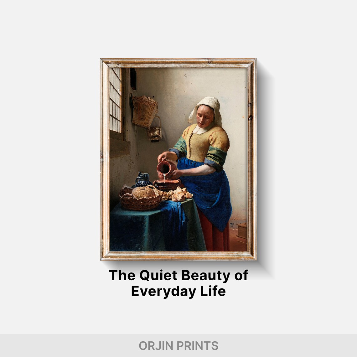 Vermeer The Milkmaid Maid Pouring Milk Dutch Golden Age Poster - Image 2