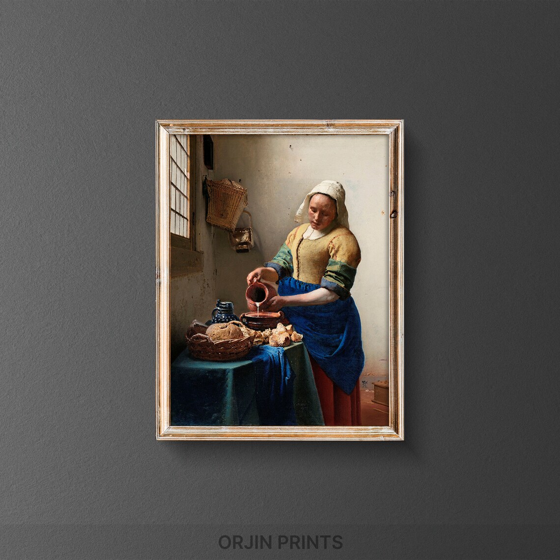 Vermeer The Milkmaid Maid Pouring Milk Dutch Golden Age Poster