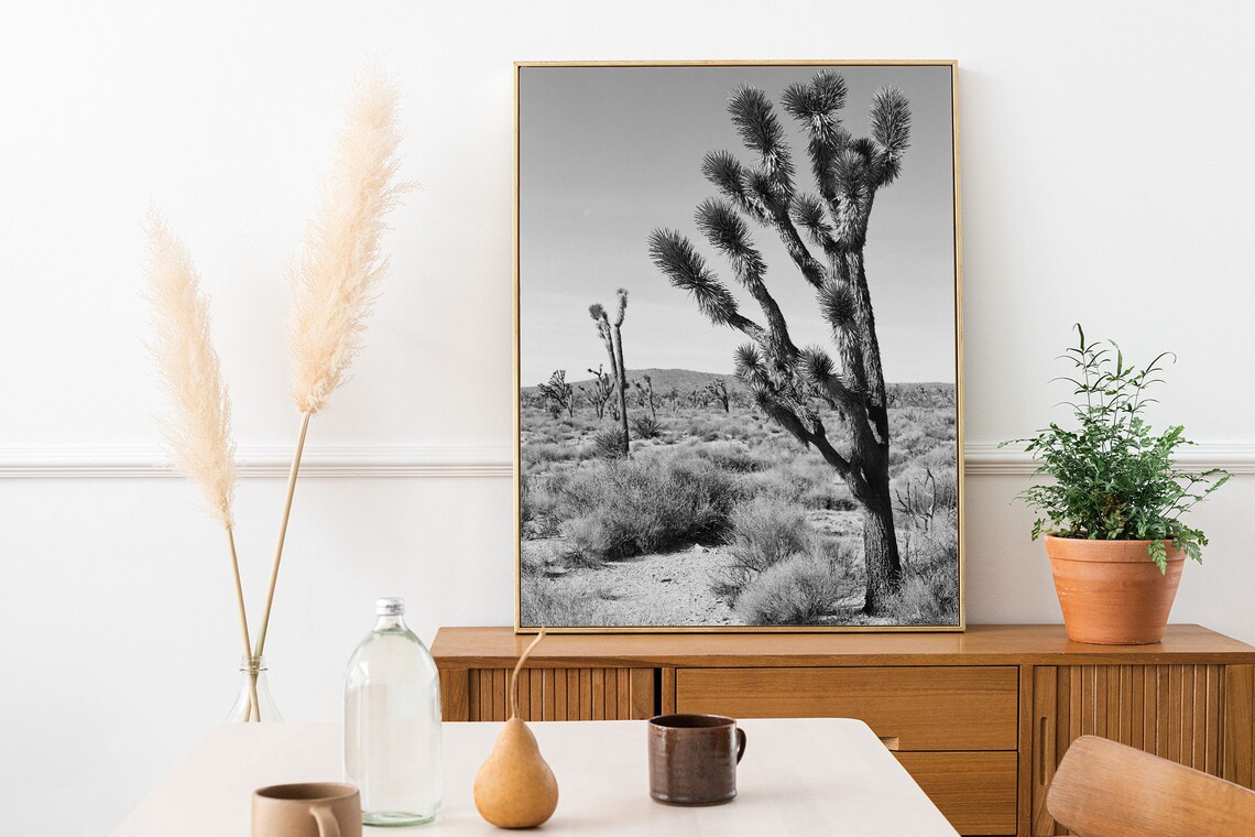 Joshua Tree National Park Black White Travel Poster - Image 3