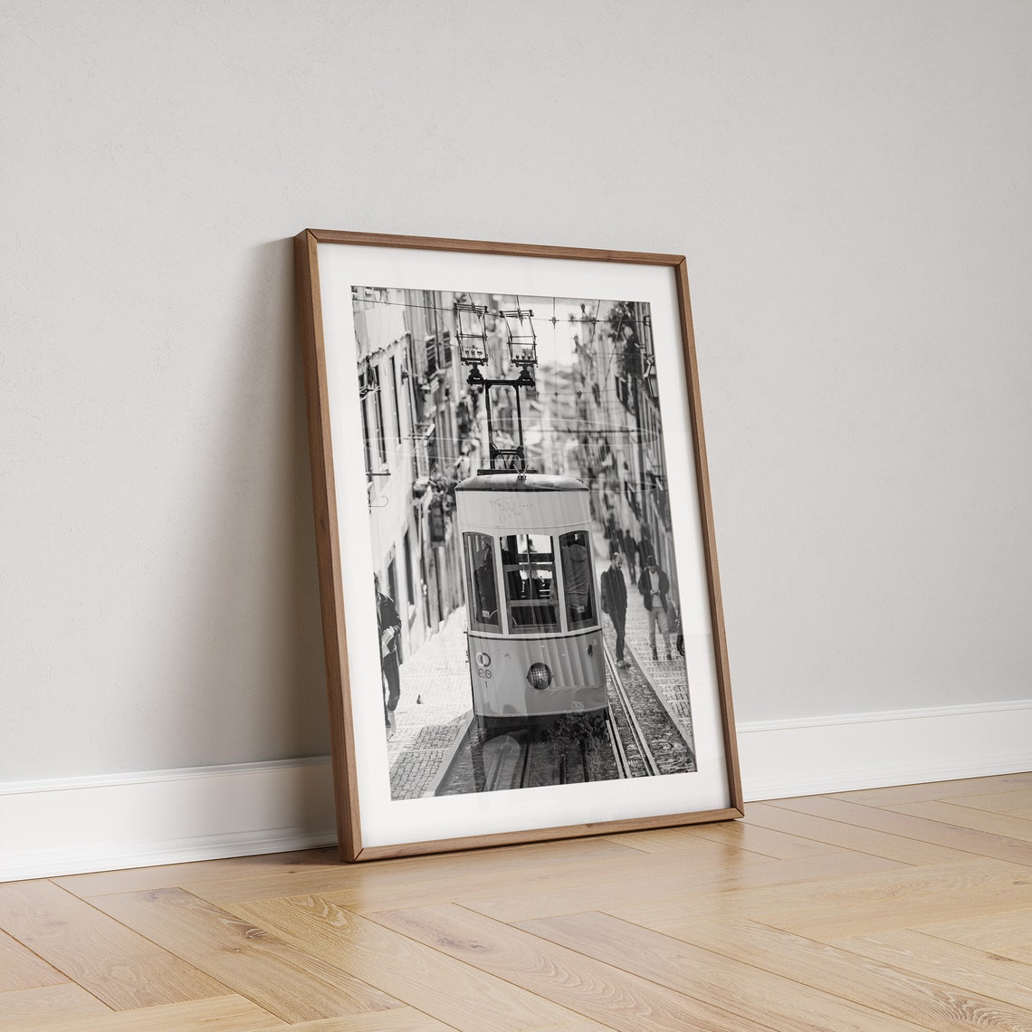 Lisbon Portugal City Tram Instant Black White Photography Wall Art Travel Poster Portuguese Art Print Lisbon Metro - Image 2