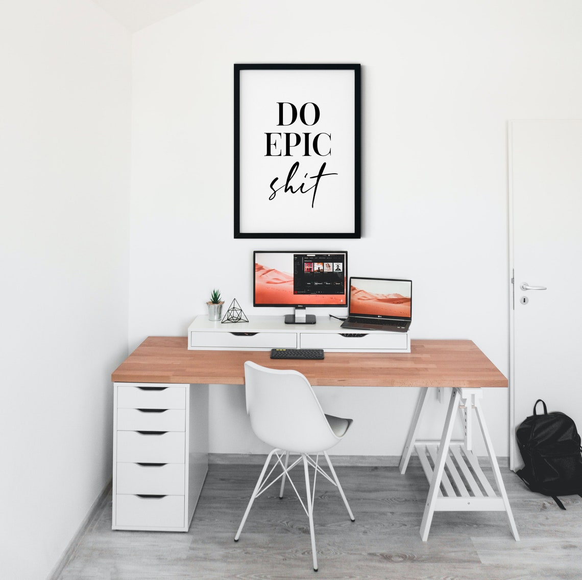 Do Epic Shit Bold Typography Funny Sarcastic Motivational Quote Poster - Image 5
