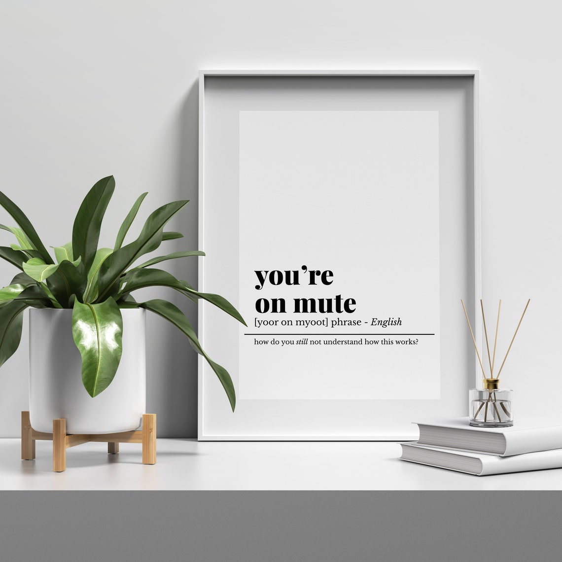 You're on Mute Funny Definition Poster Zoom Meeting Humor Decor - Image 4
