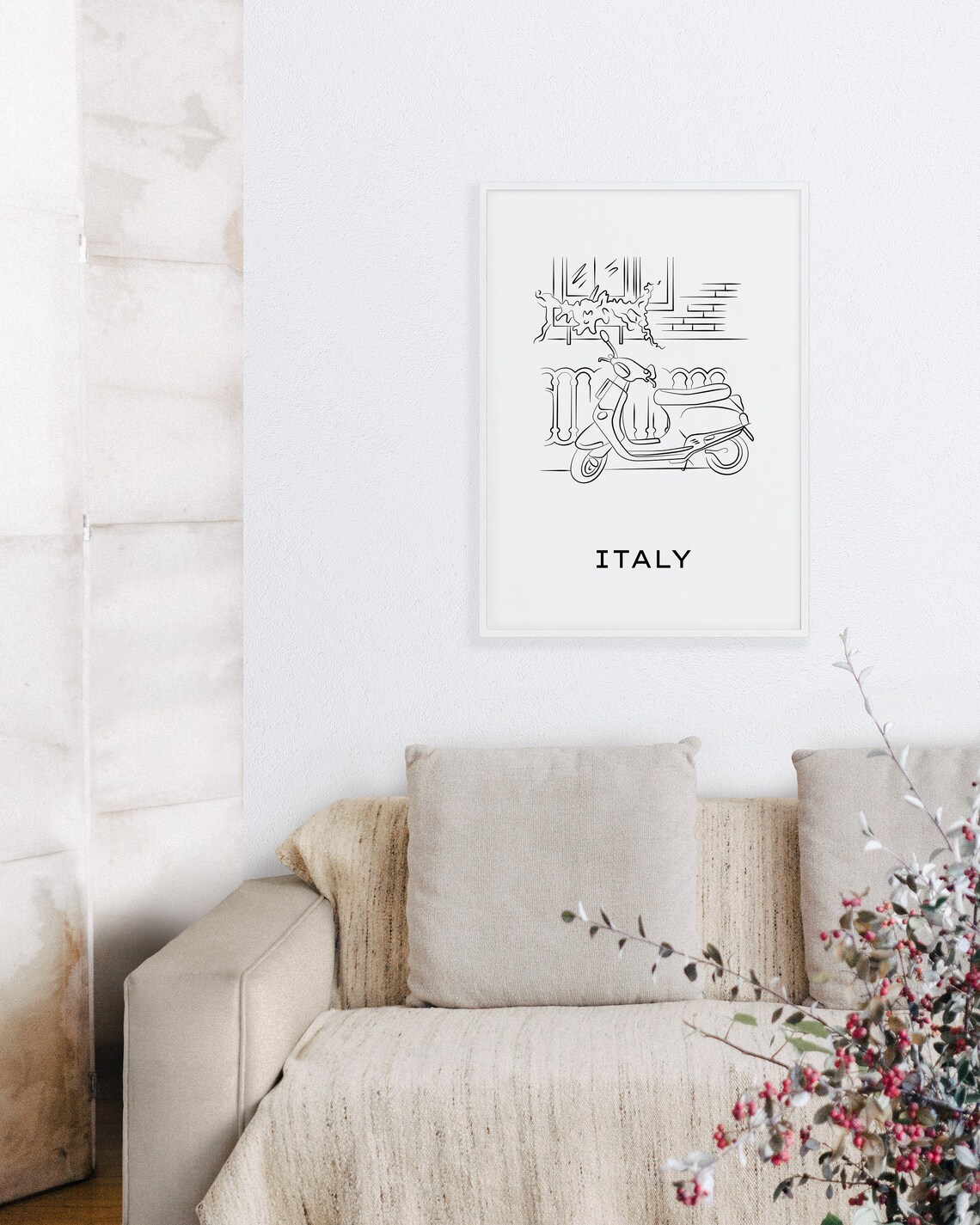 Travel Poster Italy Print Italy Poster Print Rome Print Black And White Art Minimalist Rome Wall Art Rome Wall Poster Travel Print - Image 2