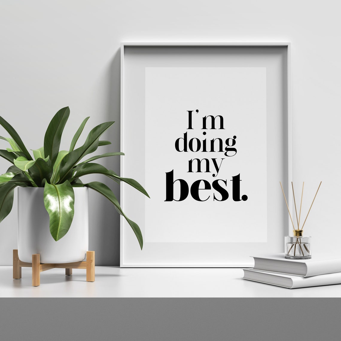 I'm Doing My Best Serif Affirmation Minimalist Encouragement Poster - Image 5