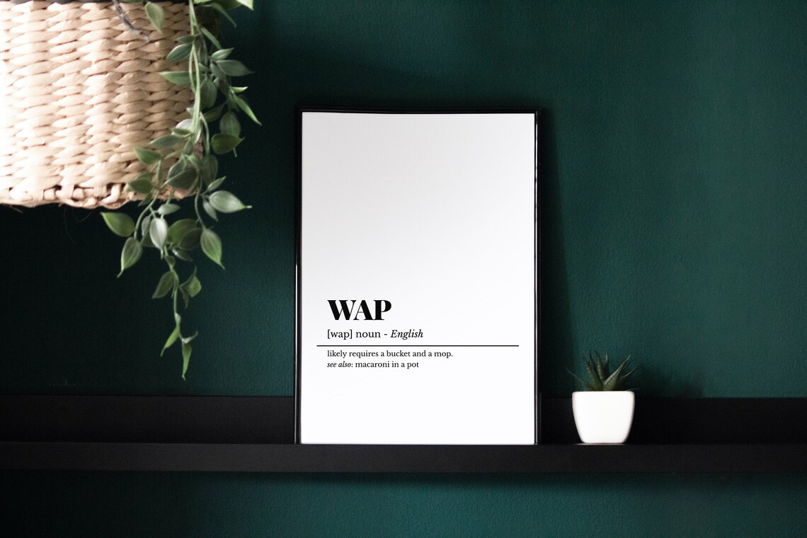 WAP Funny Dictionary Definition Cheeky Humor Adult Party Wall Poster - Image 2