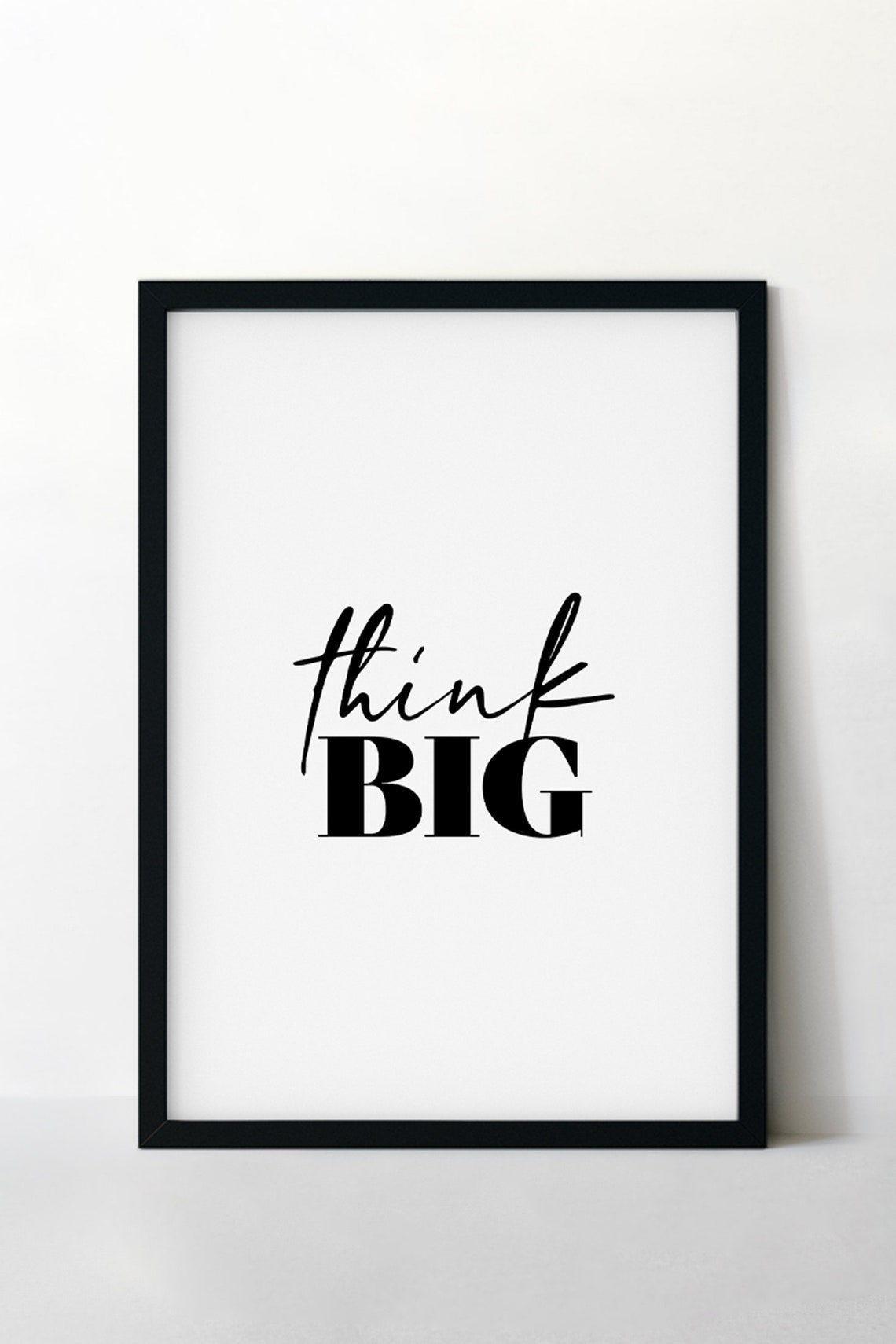 Think Big Bold Serif Script Mixed Typography Motivational Poster - Image 3