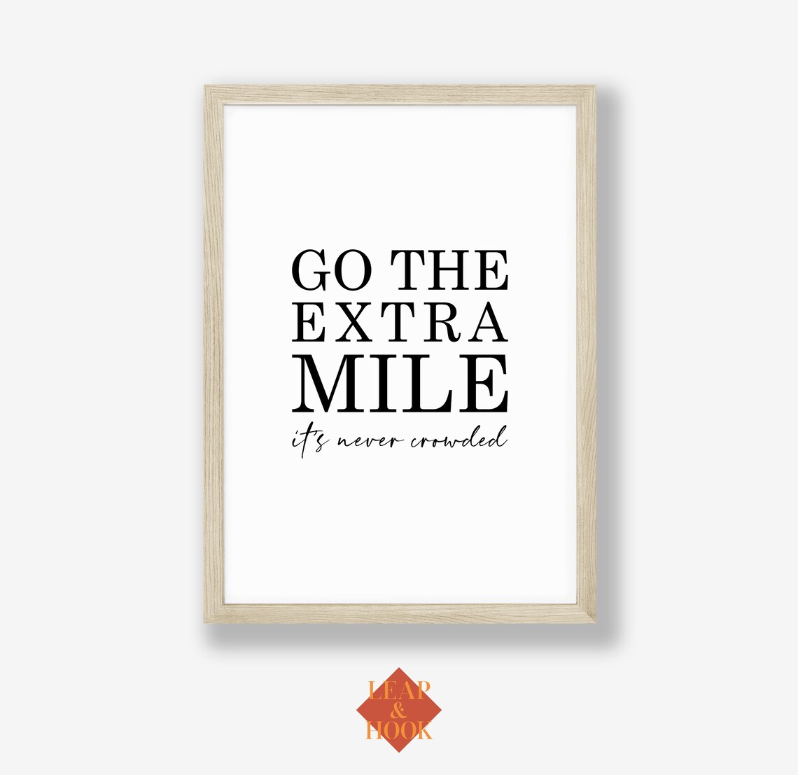 Go The Extra Mile Quote Print Motivational Success Office Wall Decor - Image 2