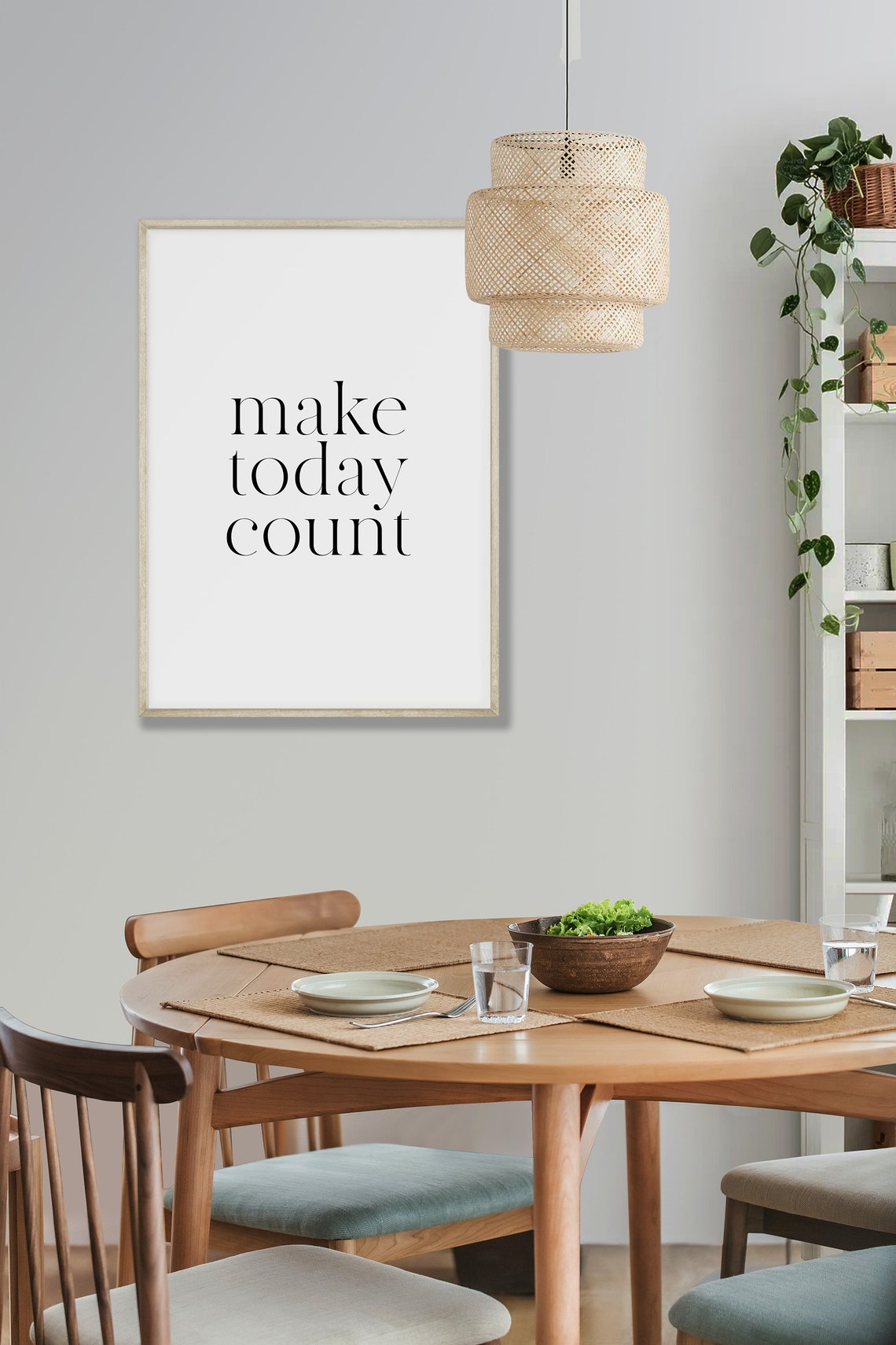 Make Today Count Quote Print Minimalist Serif Motivational Wall Decor - Image 3