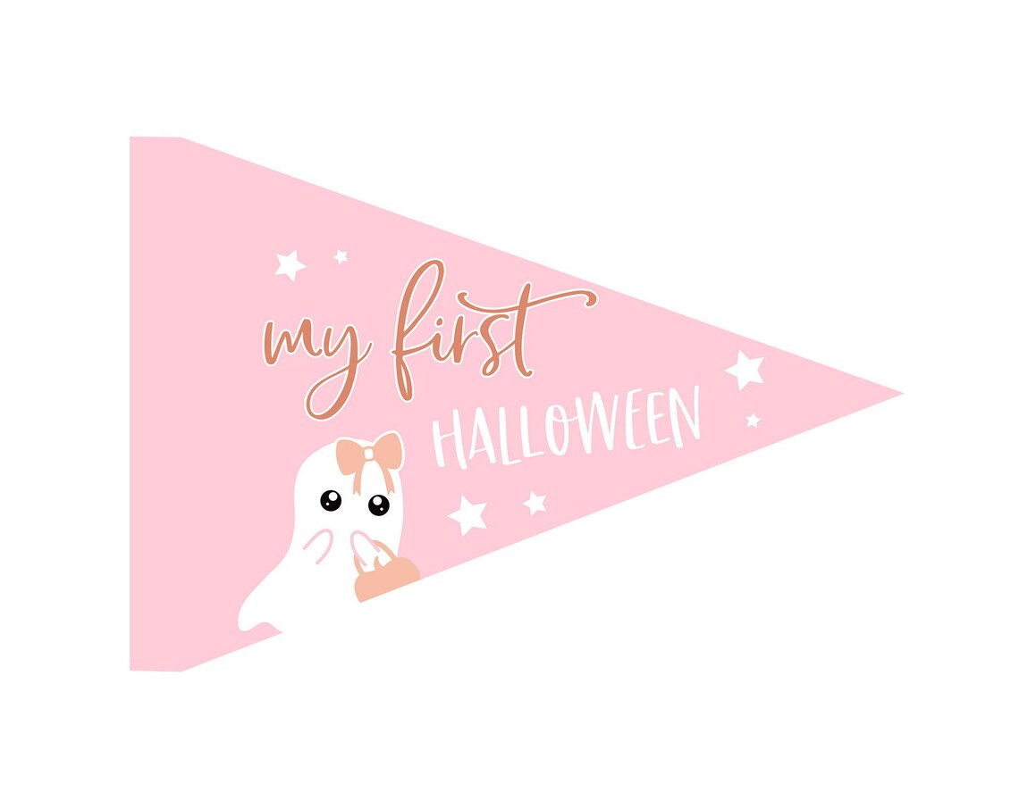 My First Halloween Flag Cute Halloween Party Decor