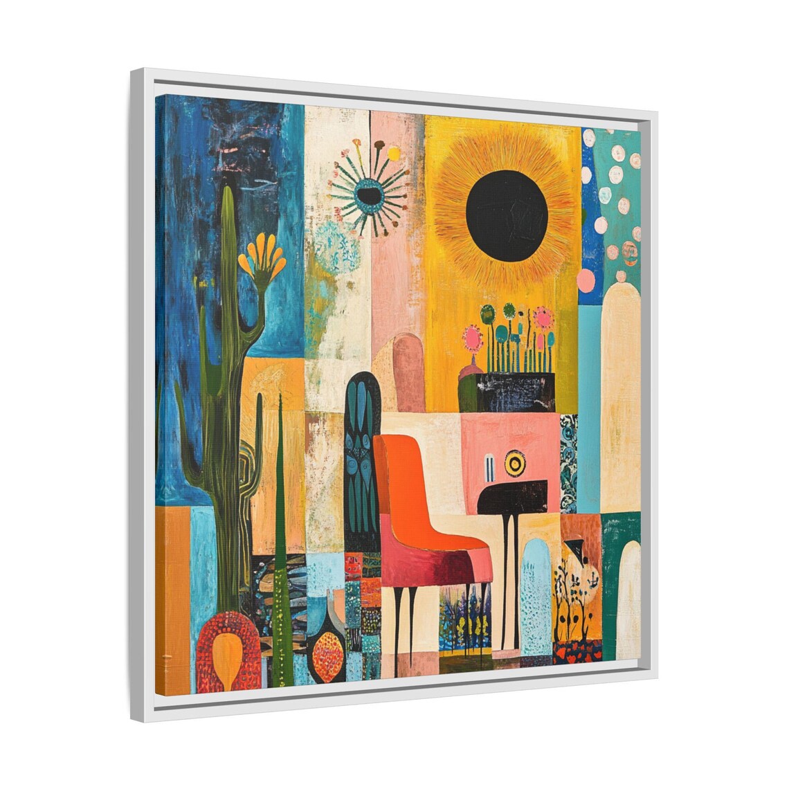Mid Century Boho Abstract Painting, Gift for Art Lover - Image 4
