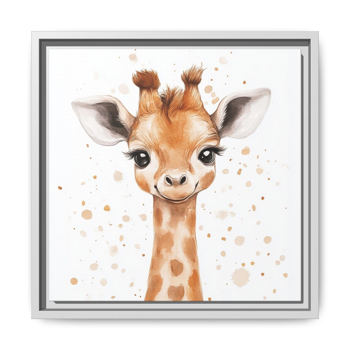 Baby Giraffe Watercolor Nursery Art Print